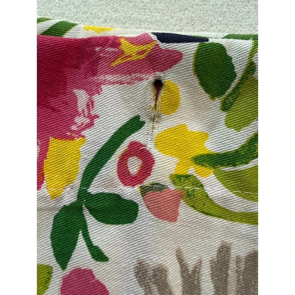 Kate Spade NY Shower Curtain Floral Pink Cotton Blend 72x72 Painterly Garden